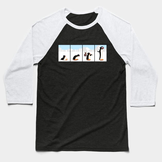 The penguin evolution Baseball T-Shirt by Emporion